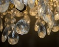 Multi-colored light crystal chandelier shooting ÃÂ close-up